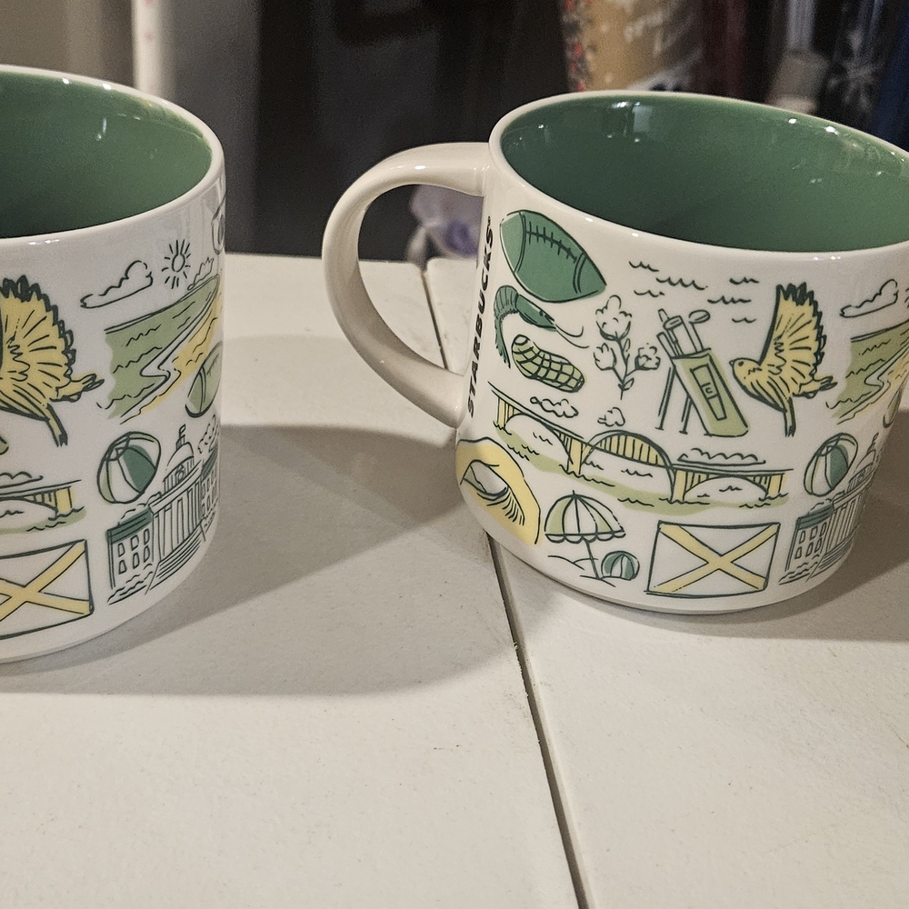 Starbucks Alabama Mug Set - Green and White - Picture 2 of 3